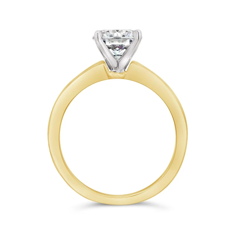 New Brilliance Lab Grown 1.84CTW Diamond Ring in 14K Yellow and White Gold