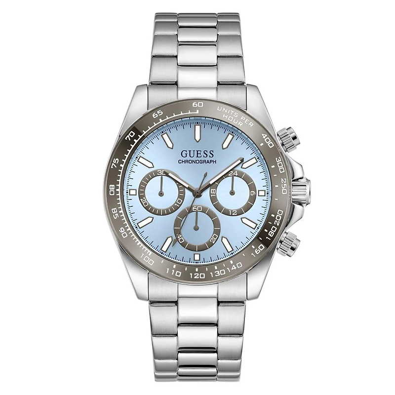 Guess Mens Silver Tone Arthur Watch