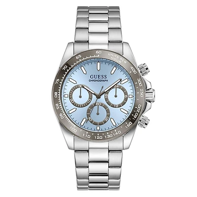Guess Mens Silver Tone Arthur Watch