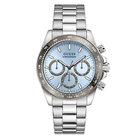 Guess Mens Silver Tone Arthur Watch