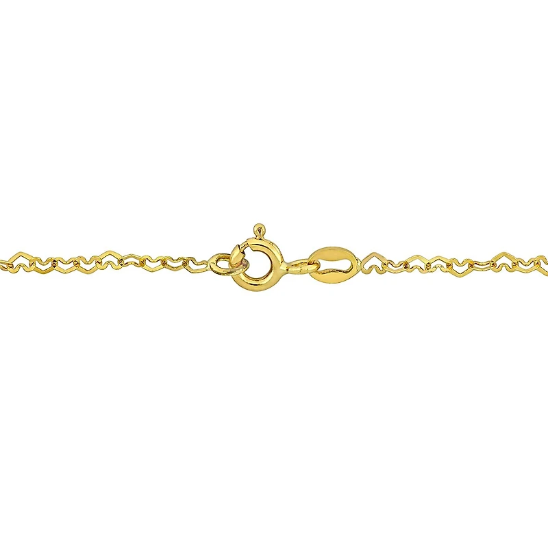 Julianna B Children's 14K Yellow Gold Heart Link Baby Bracelet 5"