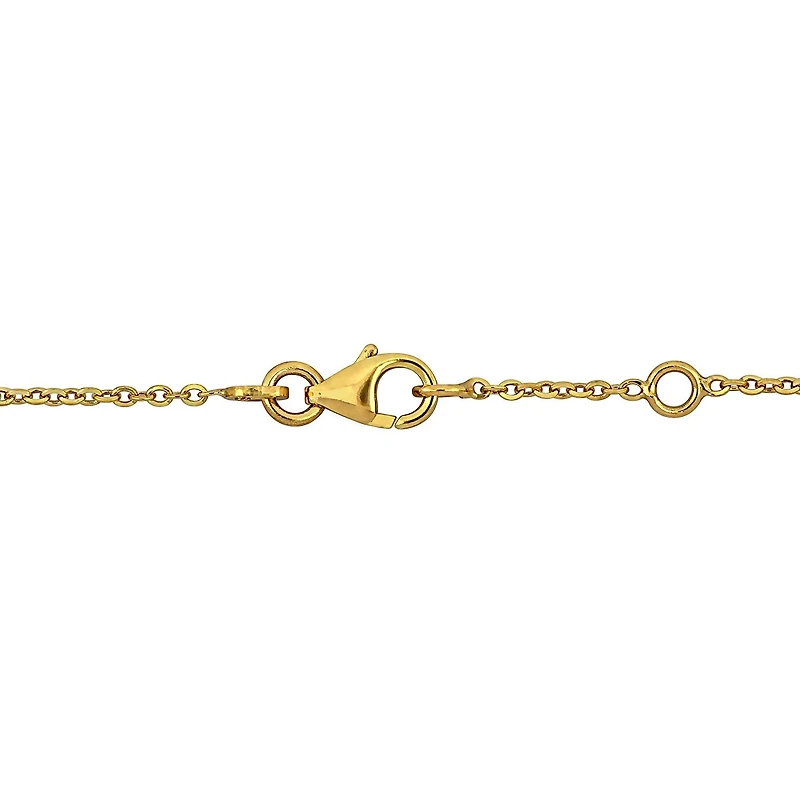 Julianna B Children's 14K Yellow Gold Enamel Heart Bracelet 6.5"+.5" Extender
