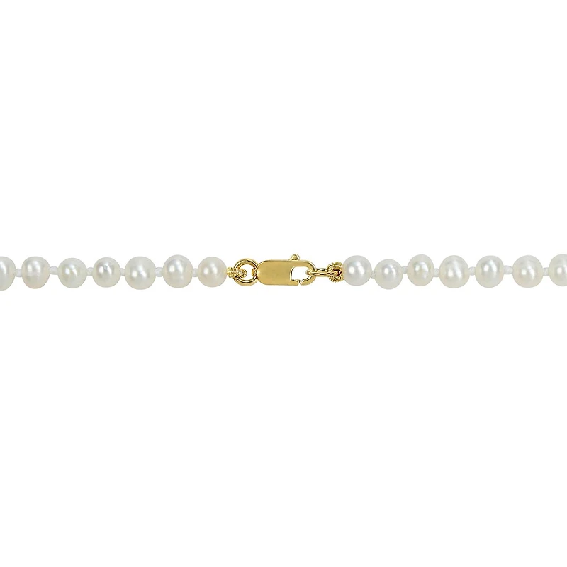 Julianna B Children's 14K Yellow Gold 3-4MM Freshwater Pearl Necklace 10"