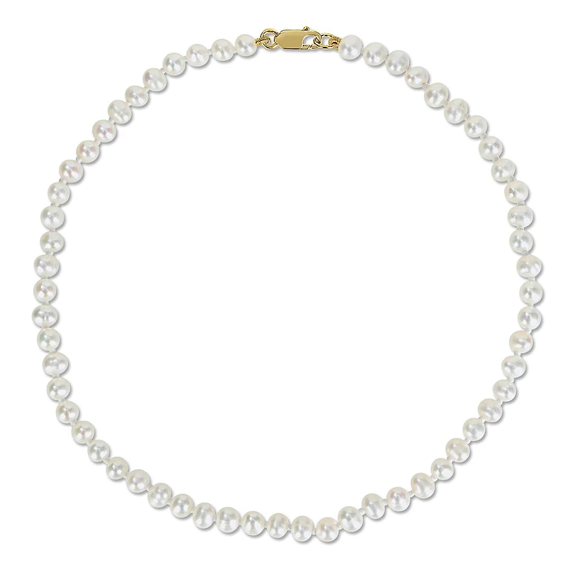 Julianna B Children's 14K Yellow Gold 3-4MM Freshwater Pearl Necklace 10"