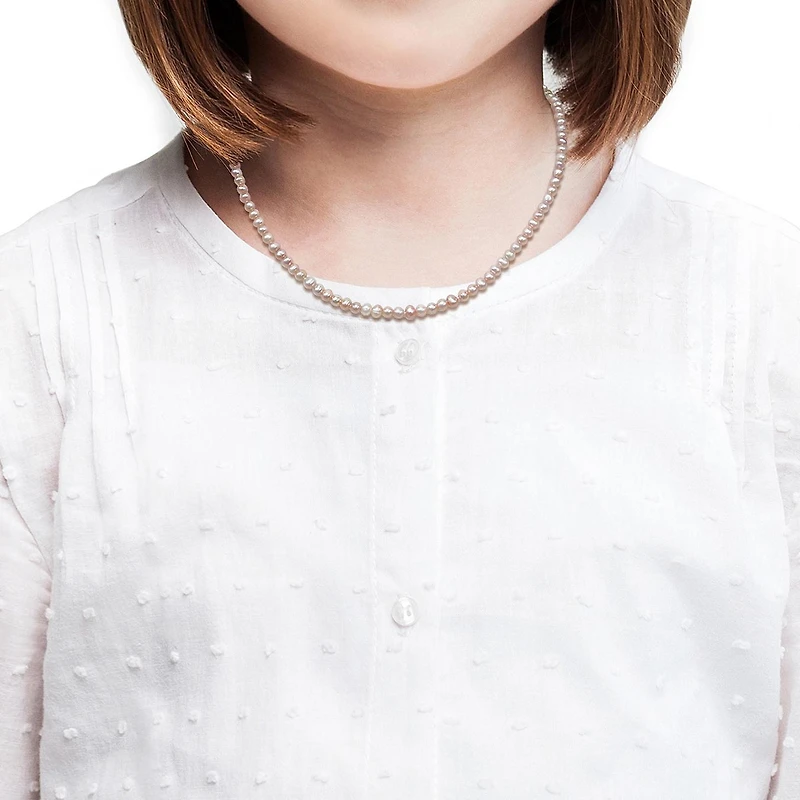 Julianna B Children's 14K Yellow Gold 3-4MM Pink Freshwater Pearl Necklace 10"