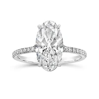 New Brilliance Youra Lab Grown 3.25CTW Oval Diamond Bridal Ring in 14K White Gold