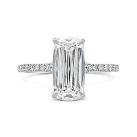 New Brilliance Lab Grown 3.25CTW Cushion Diamond Bridal Ring in 14K White Gold