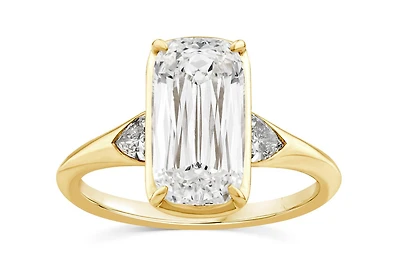 New Brilliance Lab Grown 3.20CTW Cushion Diamond Bridal Ring in 14K Yellow Gold