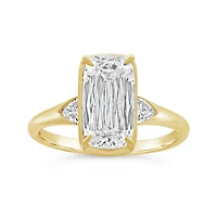 New Brilliance Youra Lab Grown 3.20CTW Cushion Diamond Bridal Ring in 14K Yellow Gold