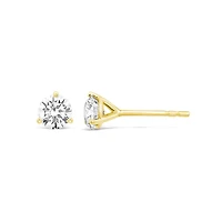 New Brilliance Lab Grown 1.00CTW Diamond Stud Earrings in 10K Yellow Gold