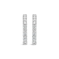 New Brilliance Lab Grown 1.02CTW Diamond Hoop Earrings in Sterling Silver