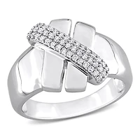 Julianna B 14K White Gold 0.20CTW Diamond Crossover Ring