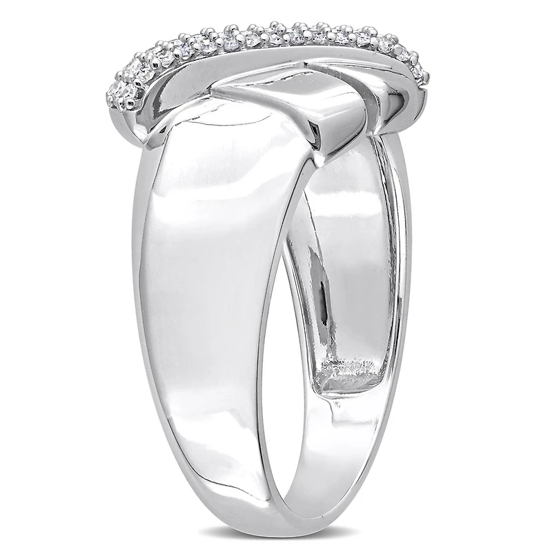 Julianna B 14K White Gold 0.20CTW Diamond Crossover Ring