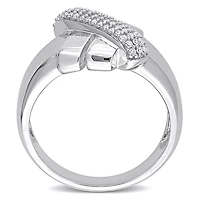 Julianna B 14K White Gold 0.20CTW Diamond Crossover Ring