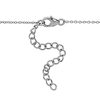 Julianna B Sterling Silver Created White Sapphire Necklace 18" + 2" Ext