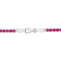 Julianna B Sterling Silver Created Ruby Tennis Bracelet 7.25"