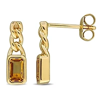 Julianna B 14K Yellow Gold Citrine Twisted Drop Earrings