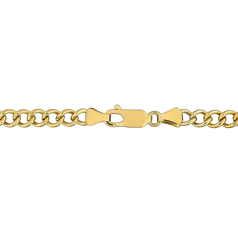 Julianna B 14K Yellow Gold Amethyst Curb Link Necklace 17"