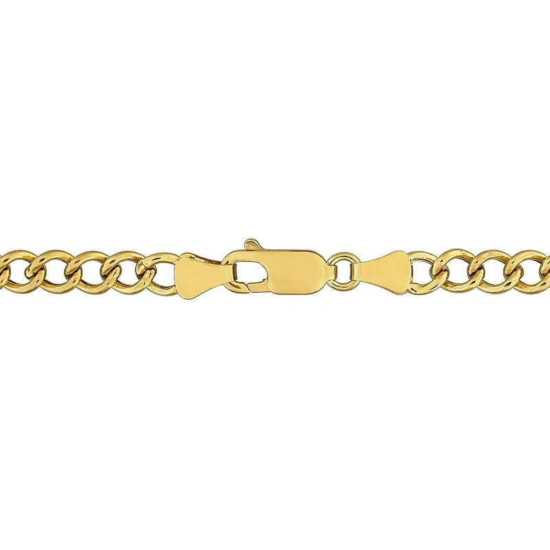 Julianna B 14K Yellow Gold Peridot Curb Link Necklace 17"