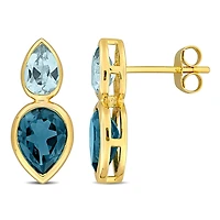 Julianna B 14K Yellow Gold London & Sky Blue Topaz Earrings