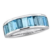 Julianna B 10K White Gold Sky, Swiss & London Blue Topaz Ring