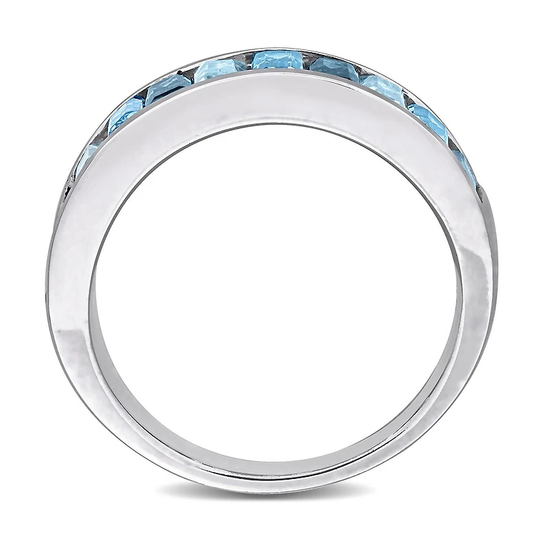 Julianna B 10K White Gold Sky, Swiss & London Blue Topaz Ring