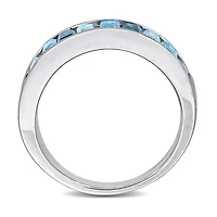Julianna B 10K White Gold Sky, Swiss & London Blue Topaz Ring