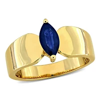 Julianna B 10K Yellow Gold Blue Sapphire Solitaire Ring