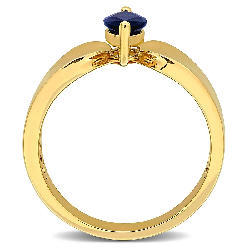 Julianna B 10K Yellow Gold Blue Sapphire Solitaire Ring