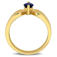 Julianna B 10K Yellow Gold Blue Sapphire Solitaire Ring