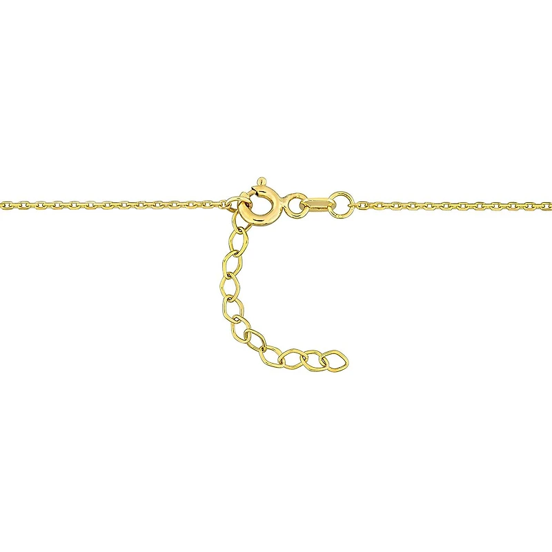 Julianna B 10K Yellow Gold Ruby & Diamond Lariat Necklace 16.5"