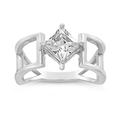Sterling Silver Cubic Zirconia Fashion Ring