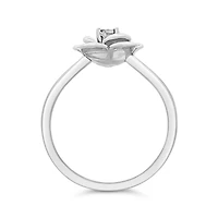 New Brilliance Lab Grown Diamond Flower Ring in Sterling Silver