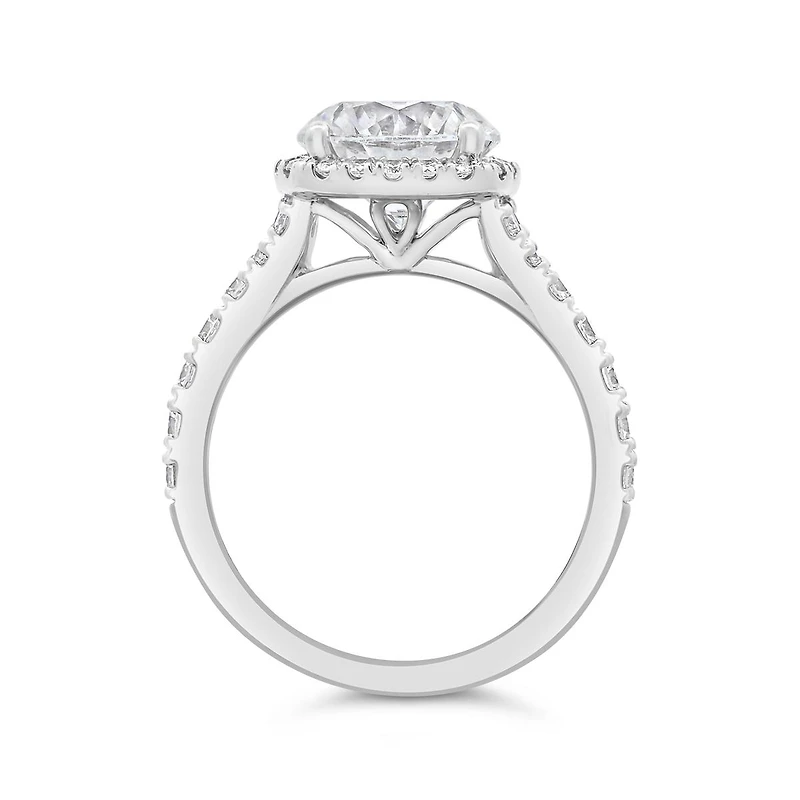 New Brilliance Lab Grown 3.70CTW Diamond Bridal Ring in 14K White Gold