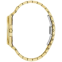 Bulova Classic Gold Stainless Steel Quartz Men's Watch Navy Face