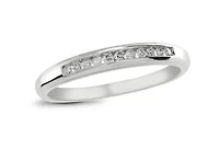 Infinity White Gold Channel Set Diamond Anniversary Ring