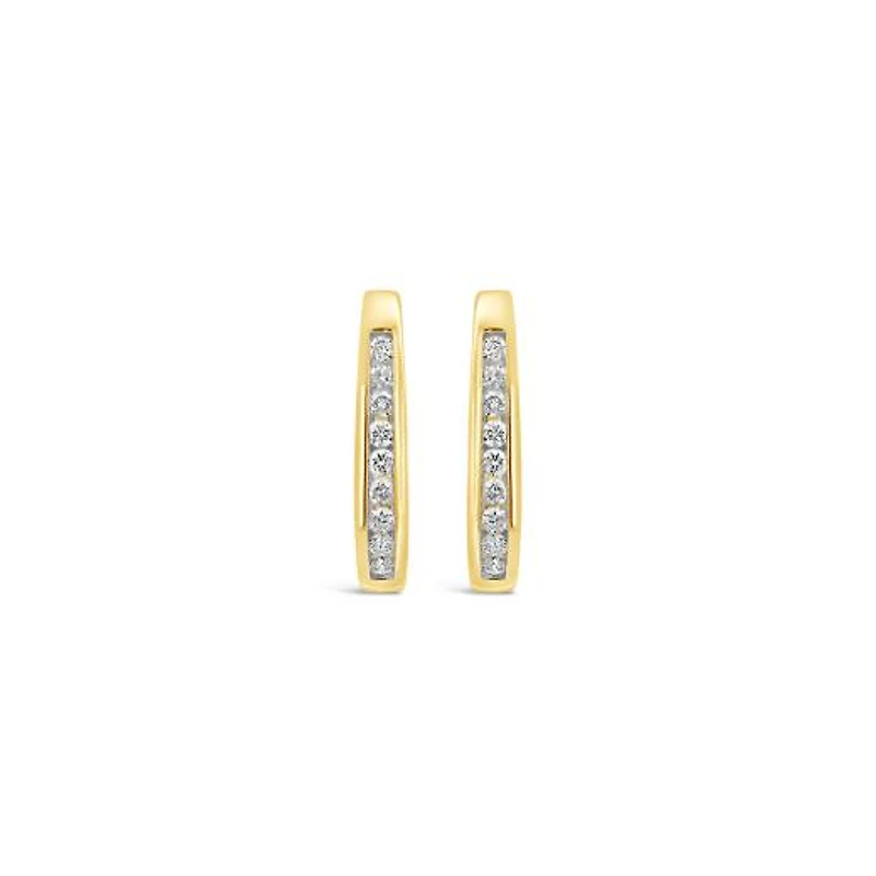 Infinity Yellow Gold 0.25CTW Diamond Earrings