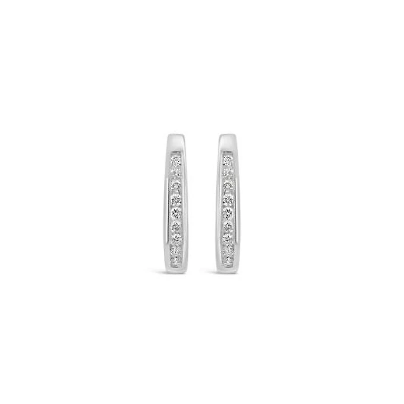 Infinity White Gold 0.25CTW Diamond Earrings