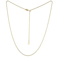 10K Yellow Gold Adjustable to 22" 1.4mm Sparkle Chain