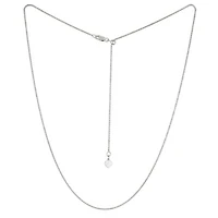10K White Gold Adjustable to 22" 1.4mm Sparkle Chain