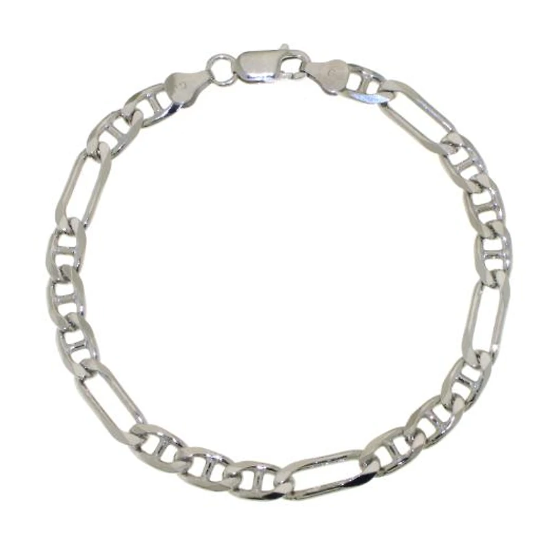 Sterling Silver 20" 6.8mm Figaro Gucci Chain