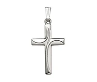 Sterling Silver 18" Embossed Cross