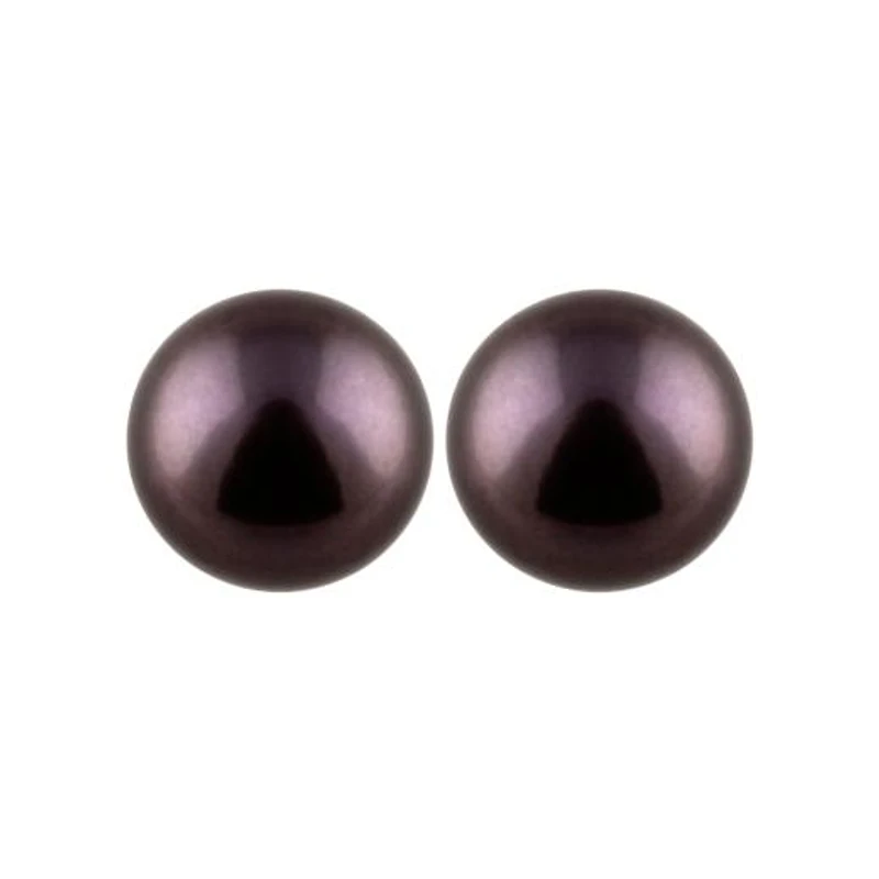 Freshwater 7-7.5mm Peacock Pearl Studs