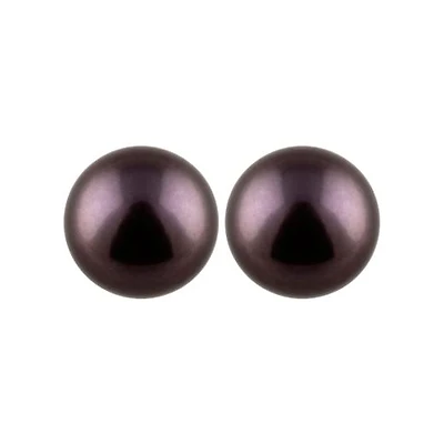 Freshwater 7-7.5mm Peacock Pearl Studs
