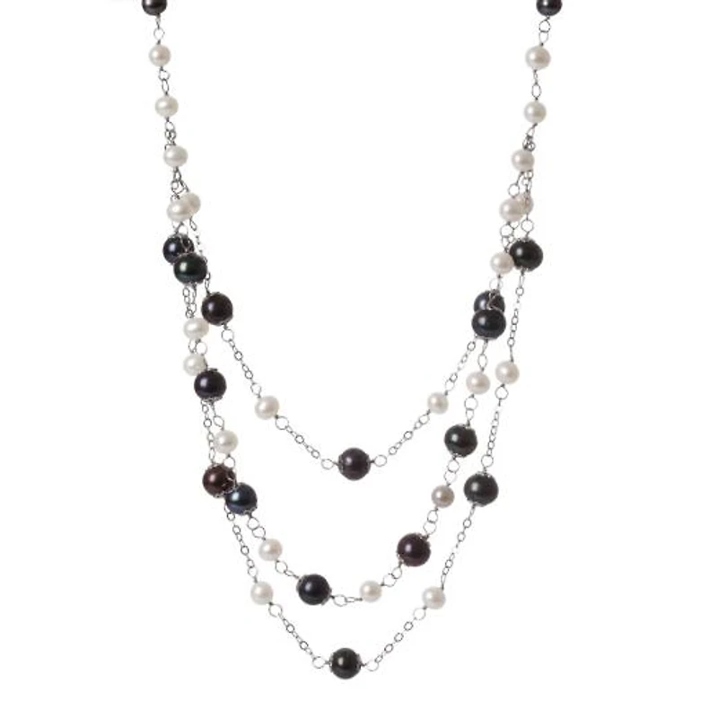 Triple Row Tin Cup Necklace