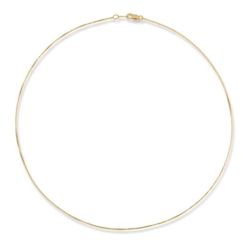 10K Yellow Gold 24" 2.2mm Semisolid Diamond Cut Box Chain