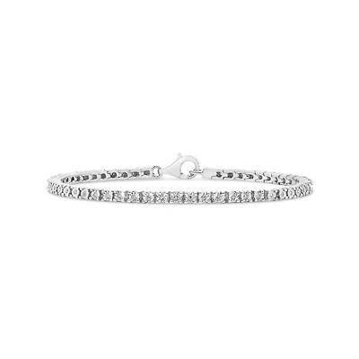Sterling Silver Diamond Bracelet