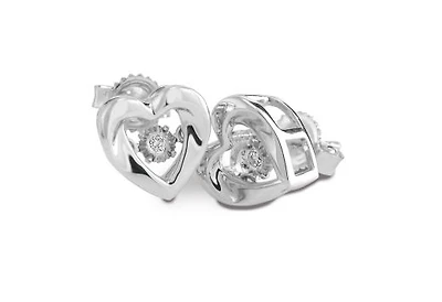 Sterling Silver Dancing Diamond Earrings