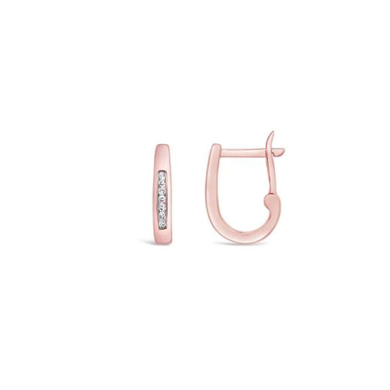 10K Rose Gold Diamond Infinity Earrings