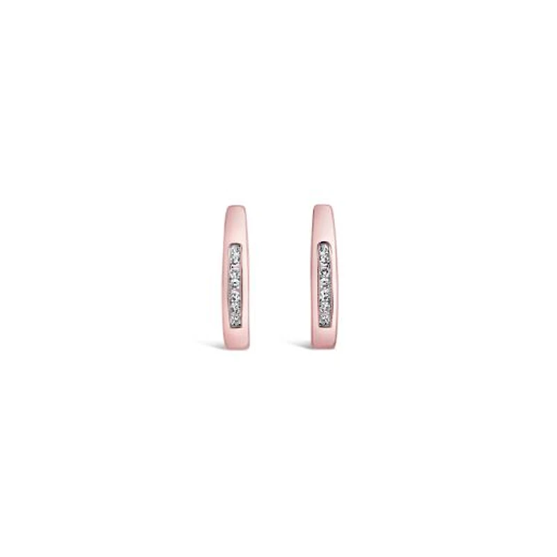 10K Rose Gold Diamond Infinity Earrings